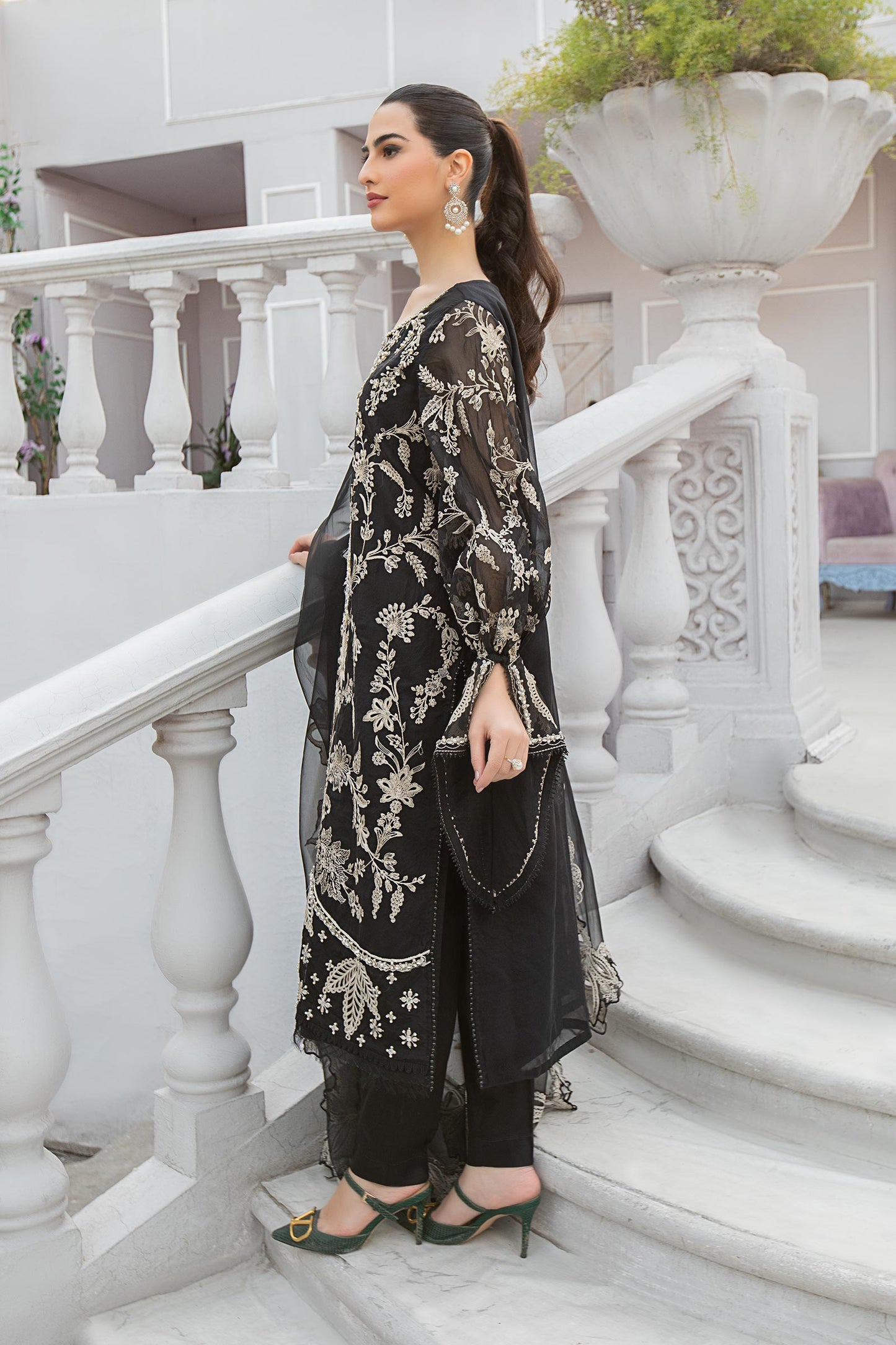 3 Piece Embroidered Suit