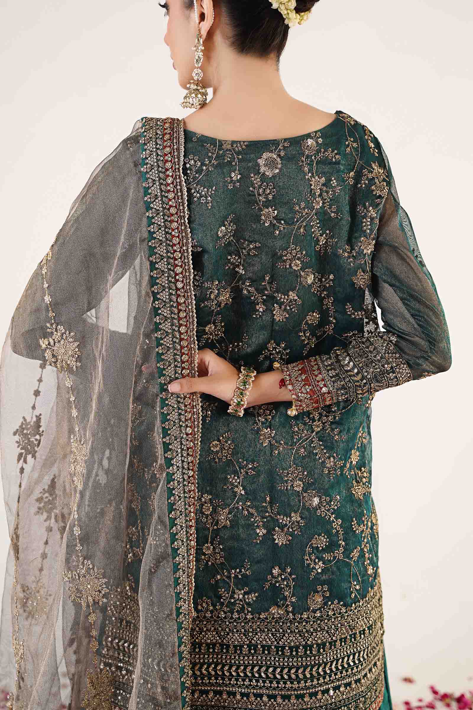 3 Piece Embroidered Organza Suit