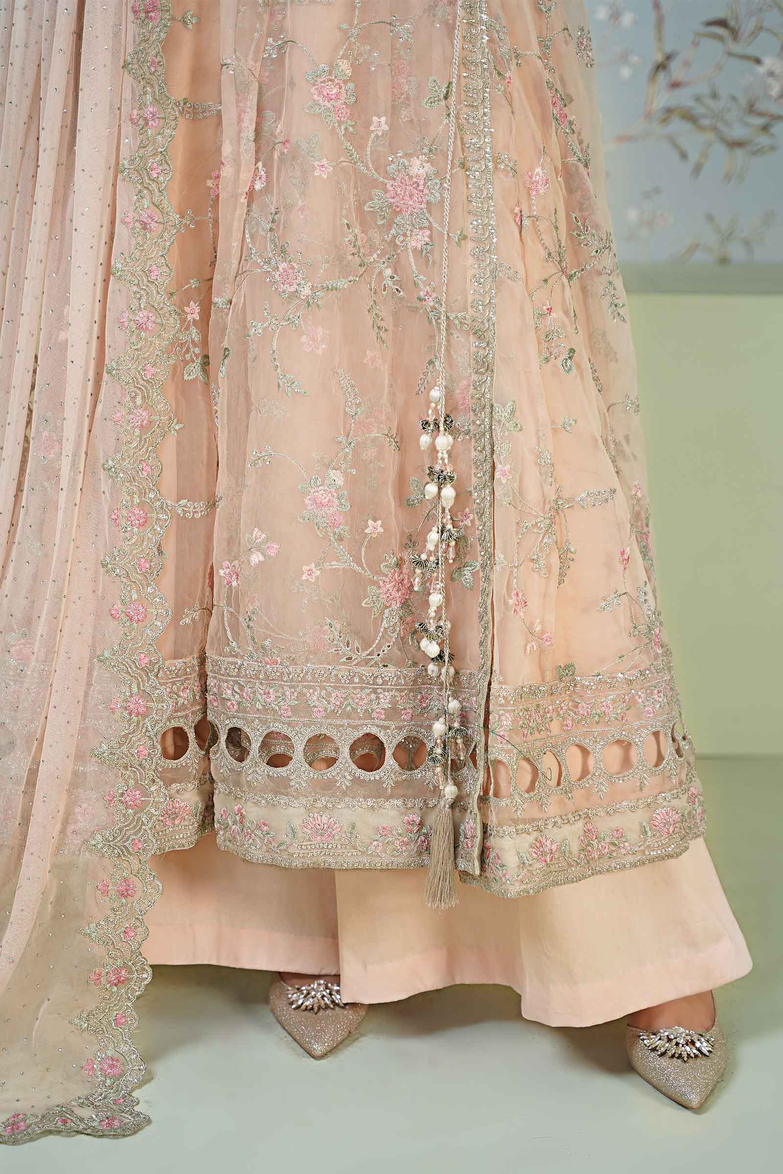 3 Piece Embroidered Organza Suit