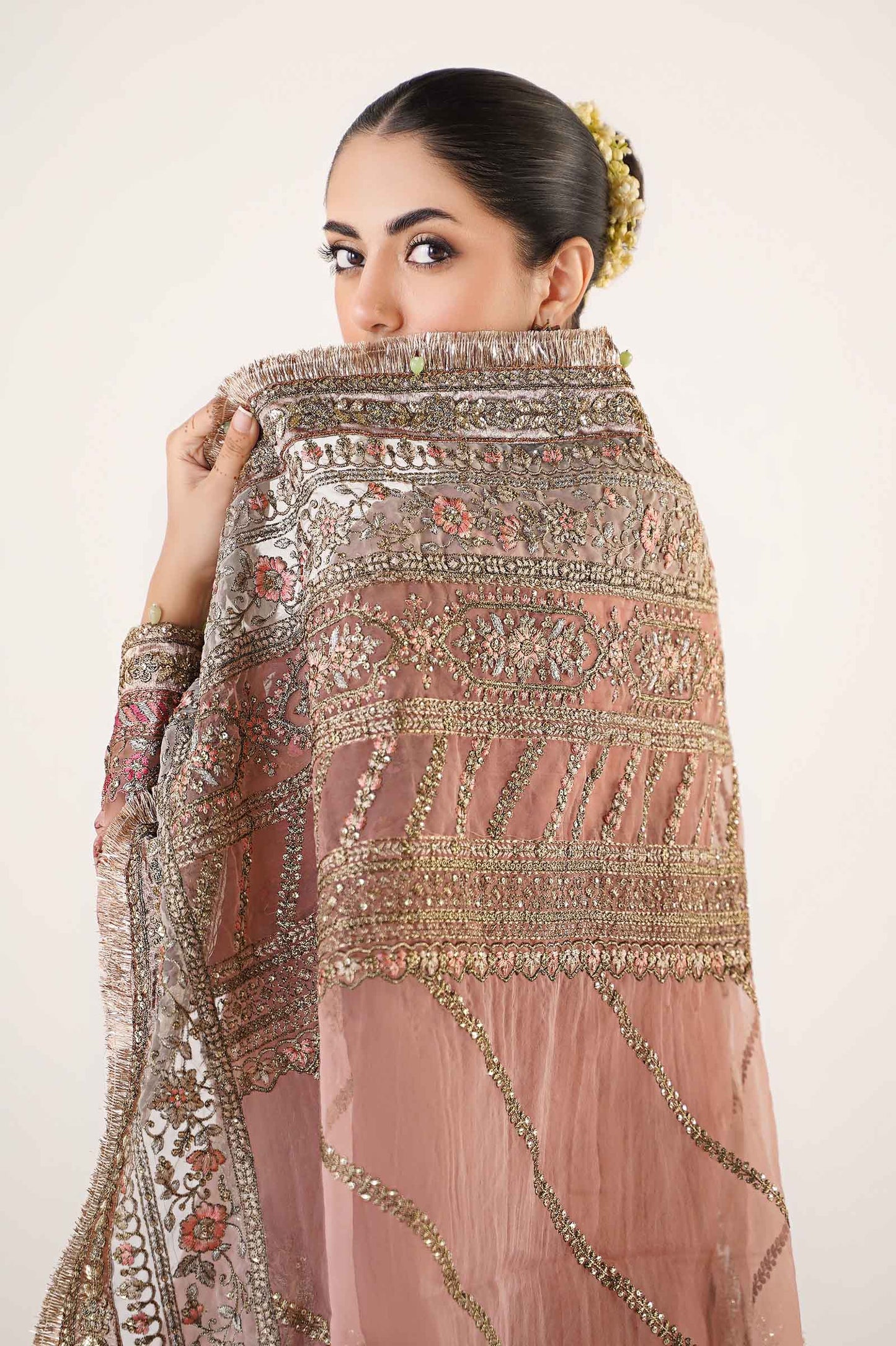 3 Piece Embroidered Organza Suit