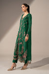 2 Piece Embroidered Tissue Silk Suit