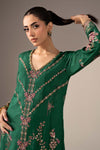 2 Piece Embroidered Tissue Silk Suit