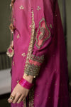 3 Piece Embroidered Raw Silk Suit