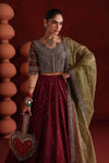 3 Piece Embroidered Raw Silk Suit