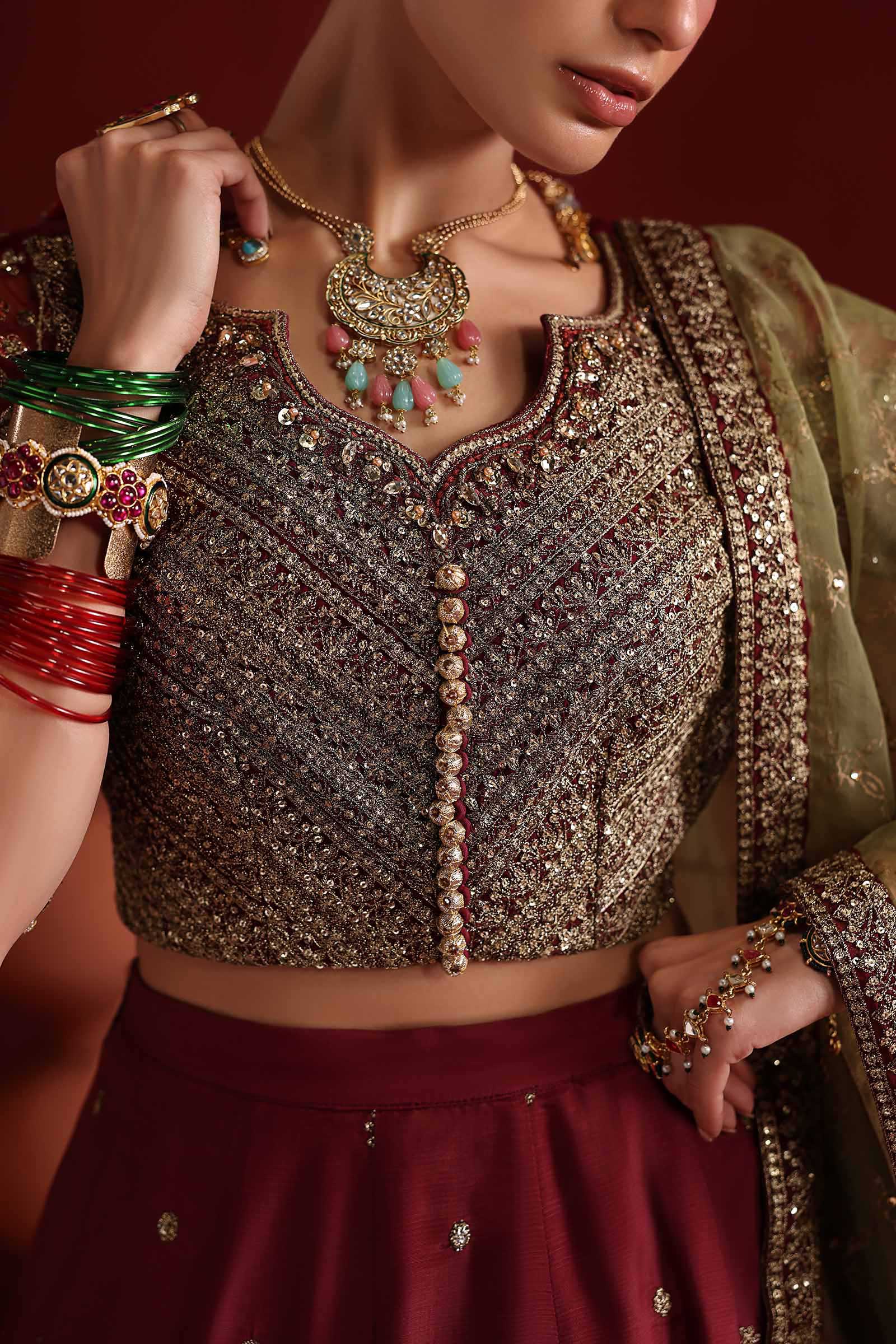 3 Piece Embroidered Raw Silk Suit