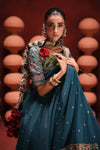 3 Piece Embroidered Raw Silk Suit