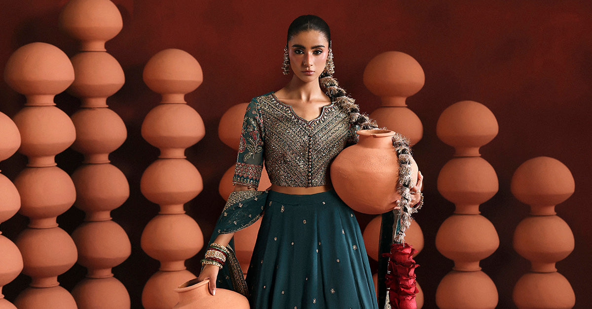3 Piece Embroidered Raw Silk Suit