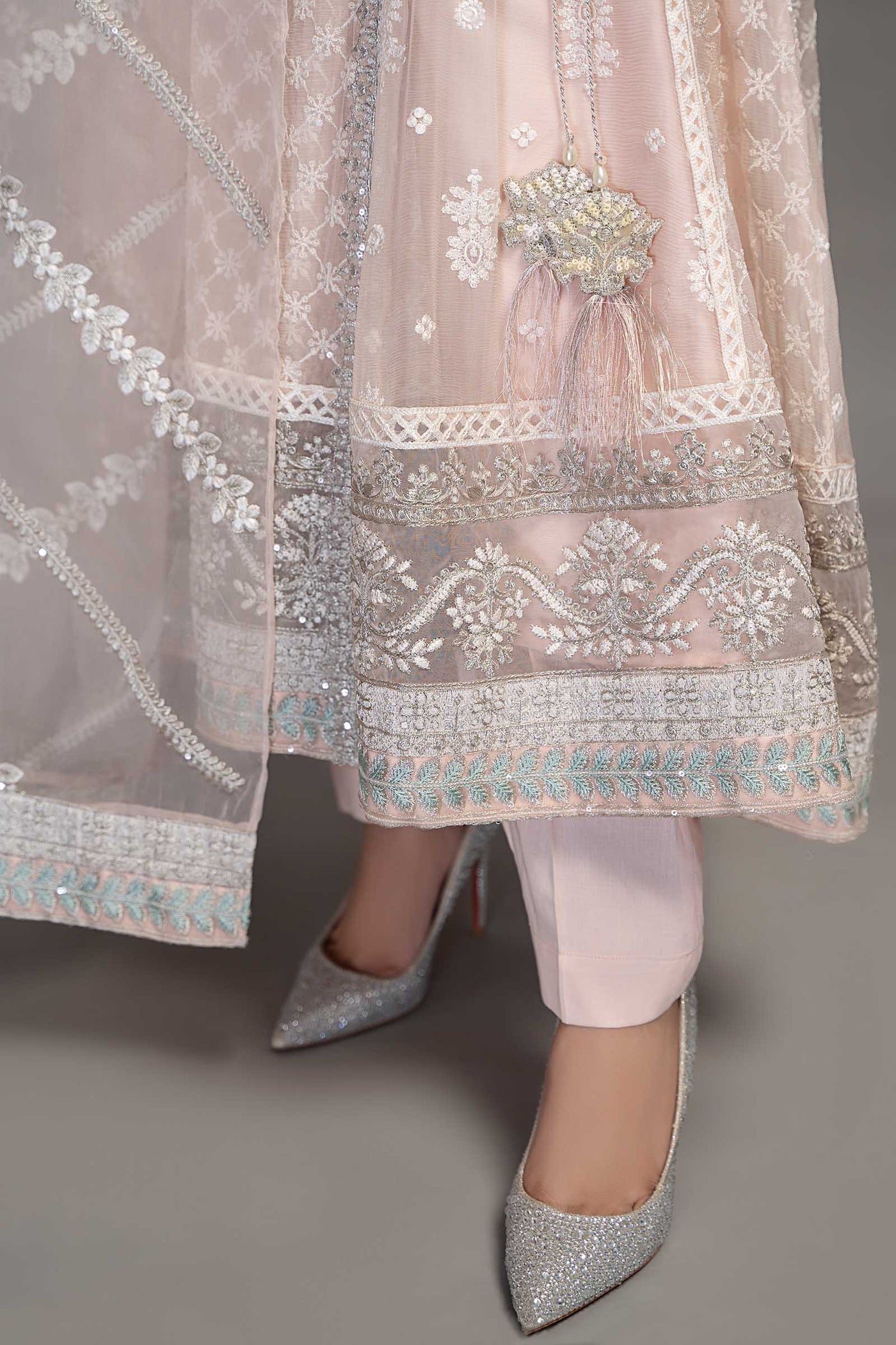 3 Piece Embroidered Chiffon Suit