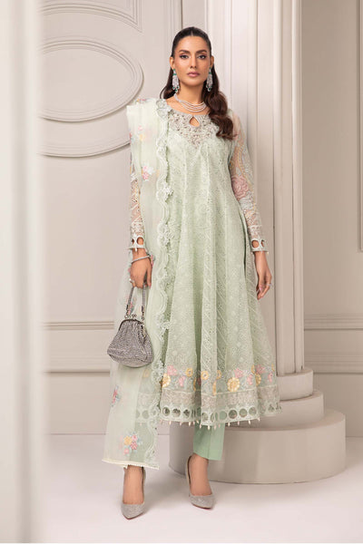 3 PIECE EMBROIDERED ORGANZA SUIT | SF-EF24-03 Evening Wear SFF2403-ESM-LGN