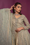 3 Piece Embroidered Organza Suit