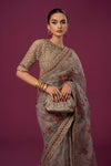 Embroidered Organza Saree