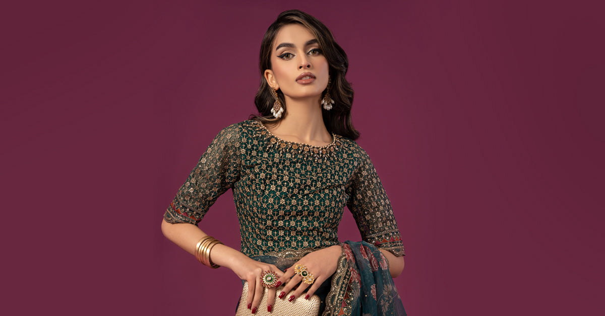 Embroidered Organza Saree