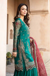 3 Piece Embroidered Raw Silk Suit