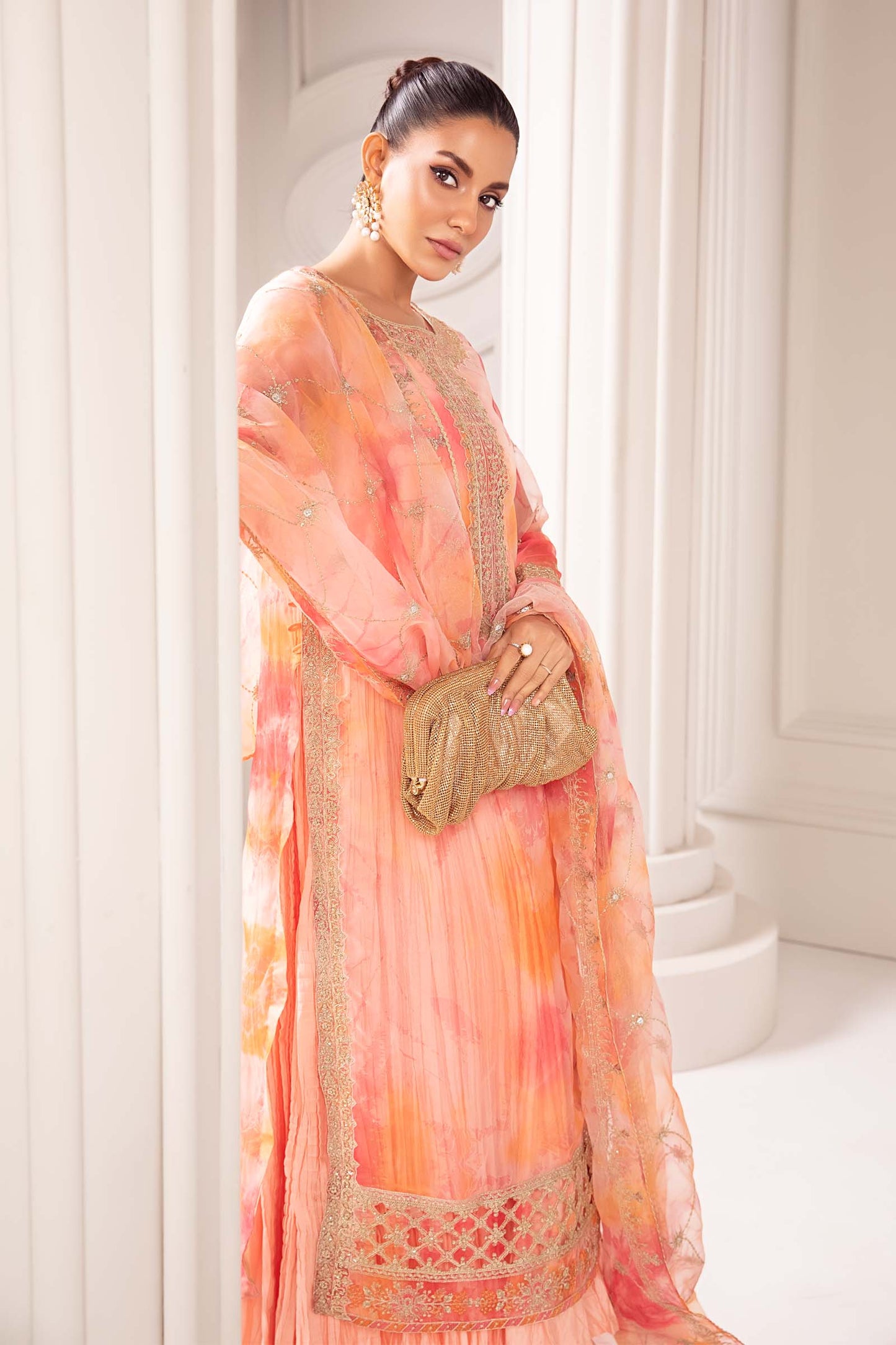 3 Piece Embroidered Organza Suit