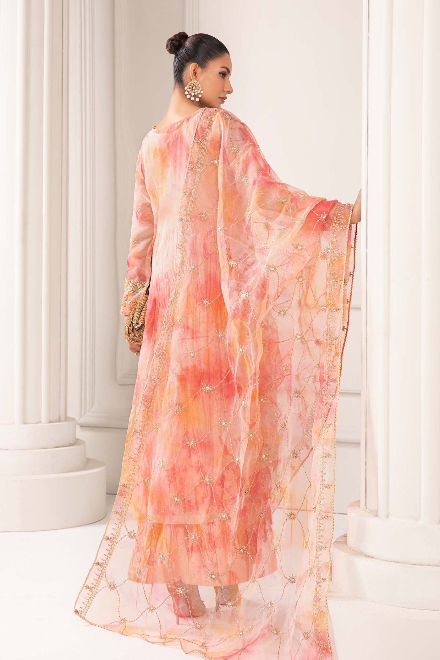 3 Piece Embroidered Organza Suit