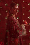 3 Piece Embroidered Raw Silk Suit