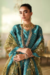3 Piece Embroidered Raw Silk Suit