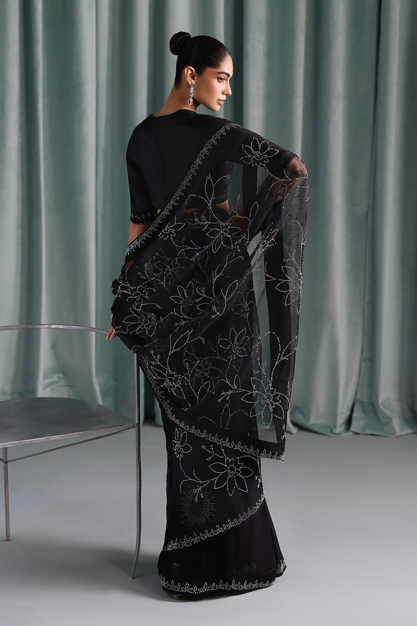 Embellished Chiffon Saree