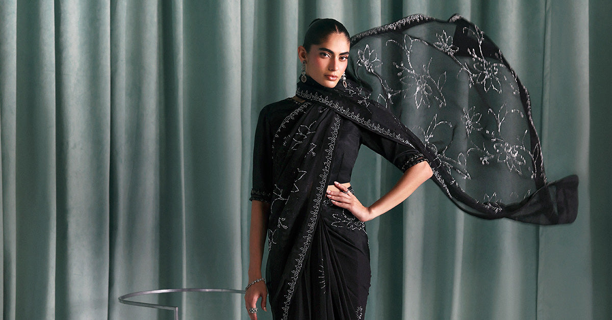 Embellished Chiffon Saree