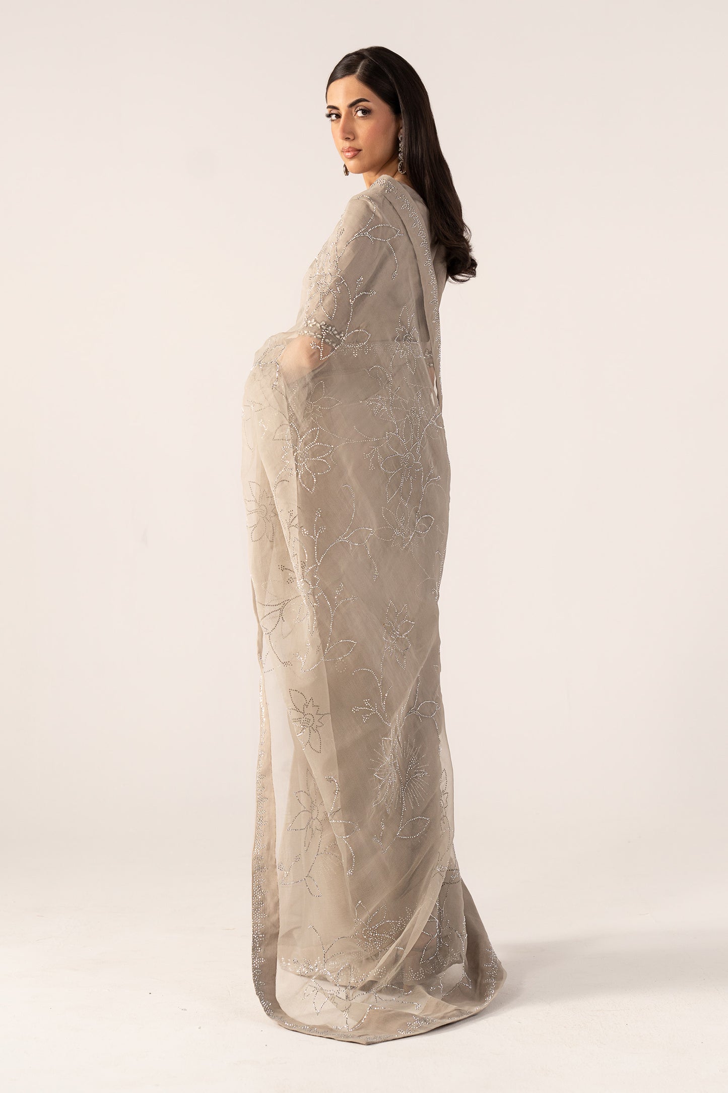 Embellished Chiffon Saree
