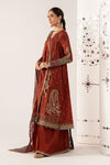 3 Piece Embroidered Raw Silk Suit