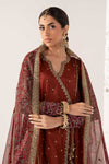 3 Piece Embroidered Raw Silk Suit