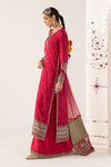 3 Piece Embroidered Raw Silk Suit
