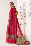 3 Piece Embroidered Raw Silk Suit