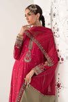 3 Piece Embroidered Raw Silk Suit