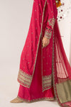 3 Piece Embroidered Raw Silk Suit
