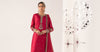 3 Piece Embroidered Raw Silk Suit