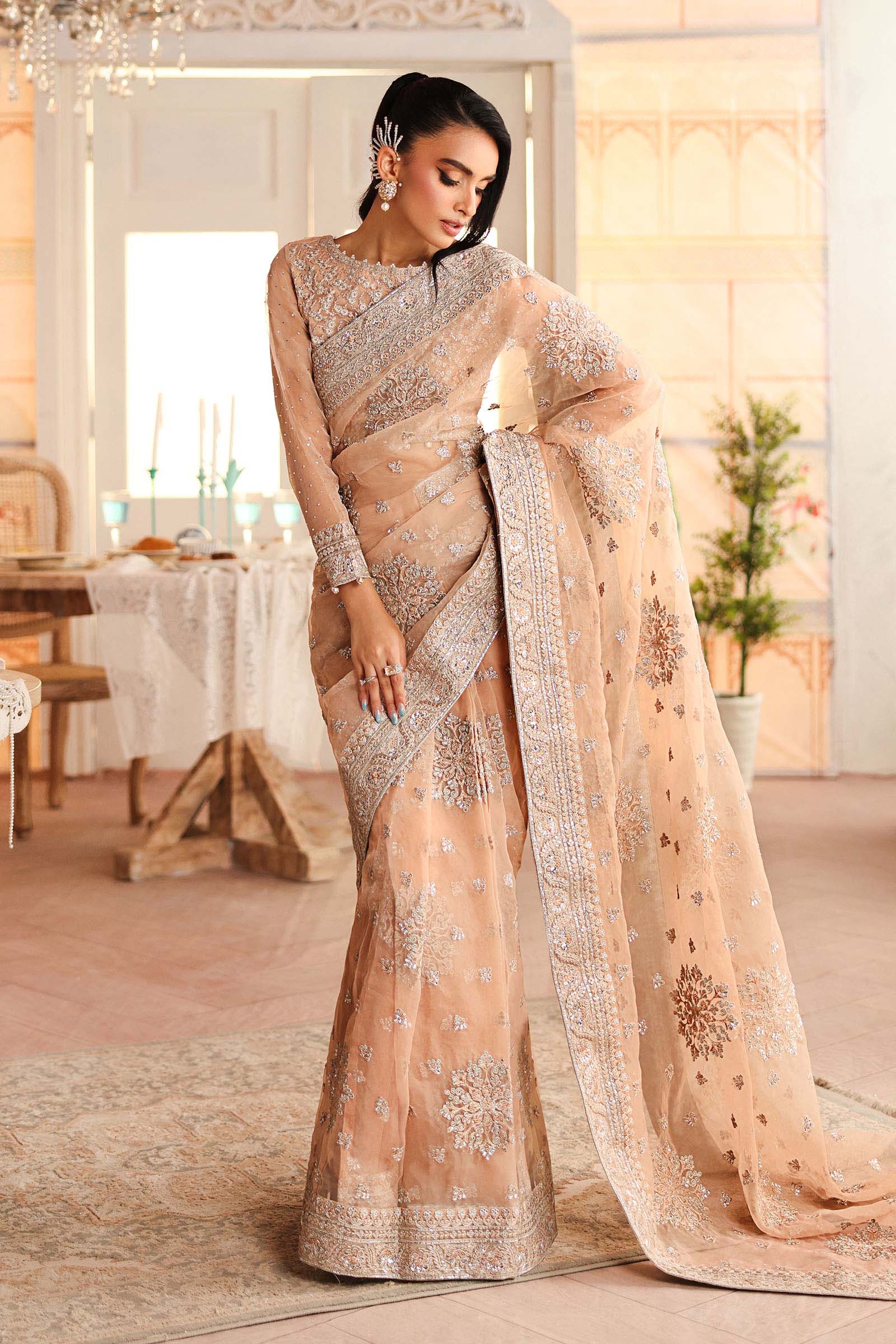 Embroidered Organza Saree