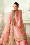 3 Piece Embroidered Raw Silk Suit