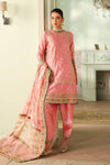 3 Piece Embroidered Raw Silk Suit
