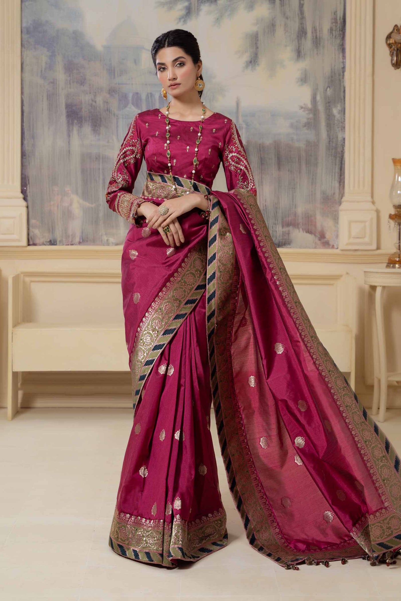 Saree Fusion Pink SF-W23-57