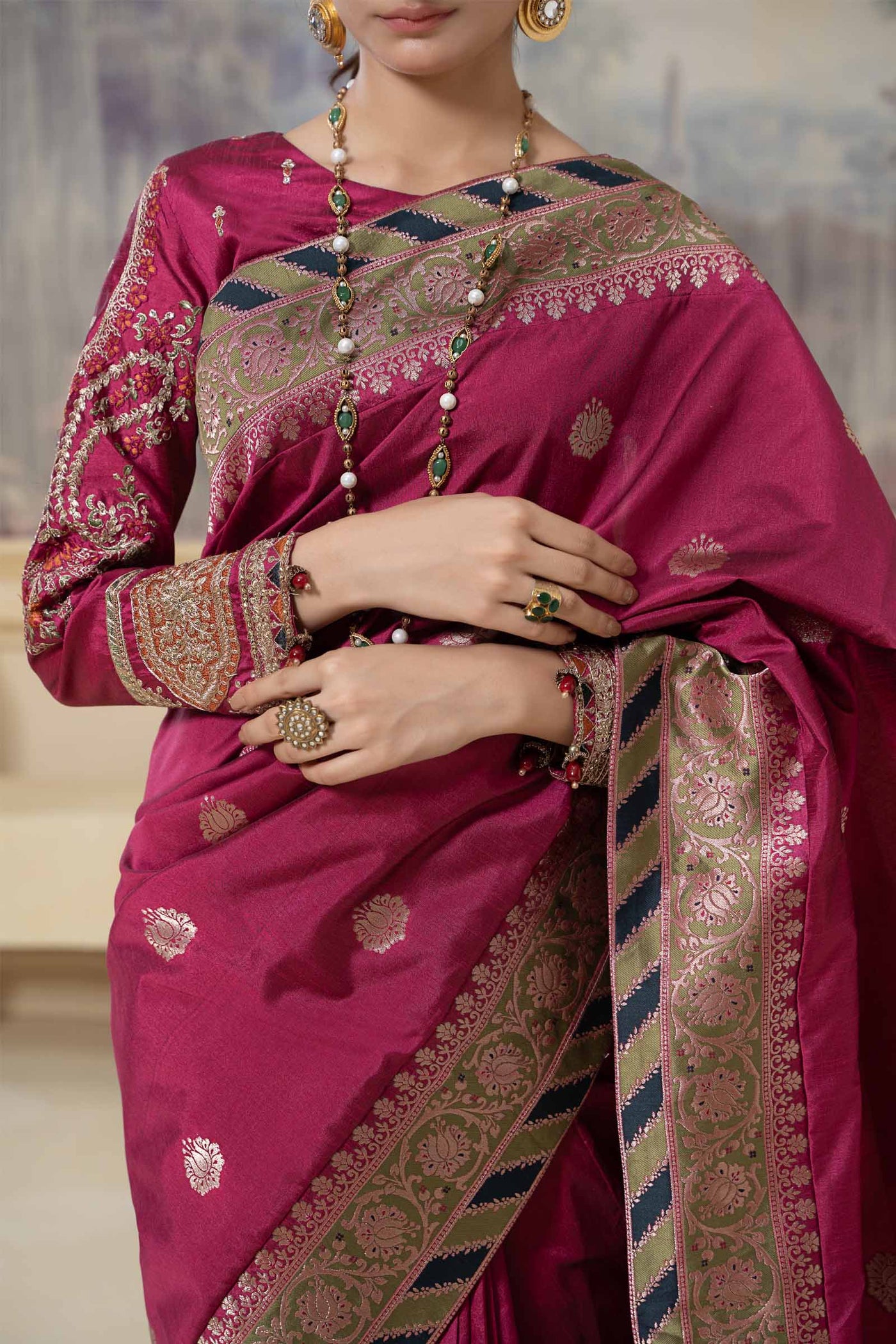 Saree Fusion Pink SF-W23-57