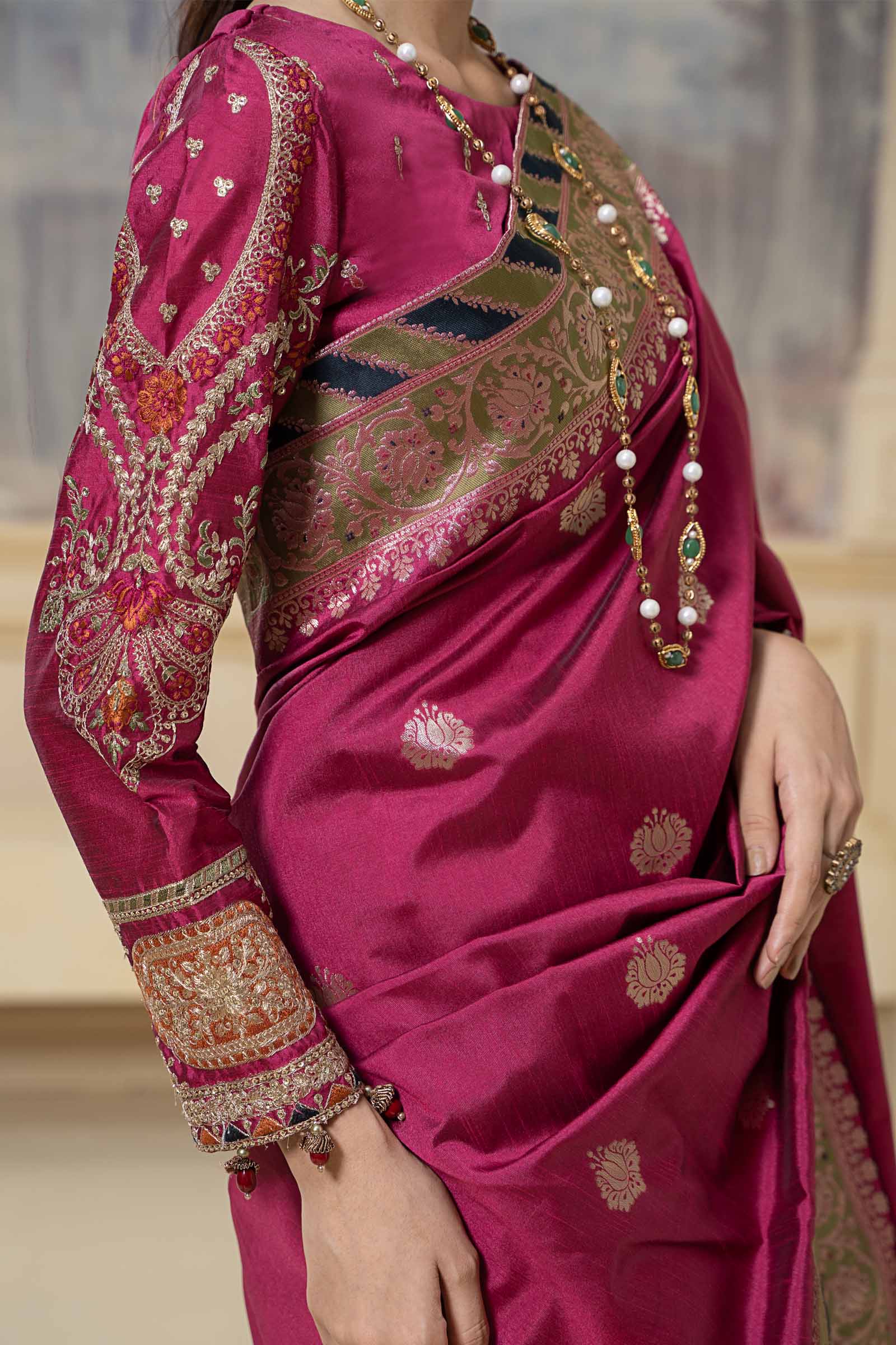 Saree Fusion Pink SF-W23-57