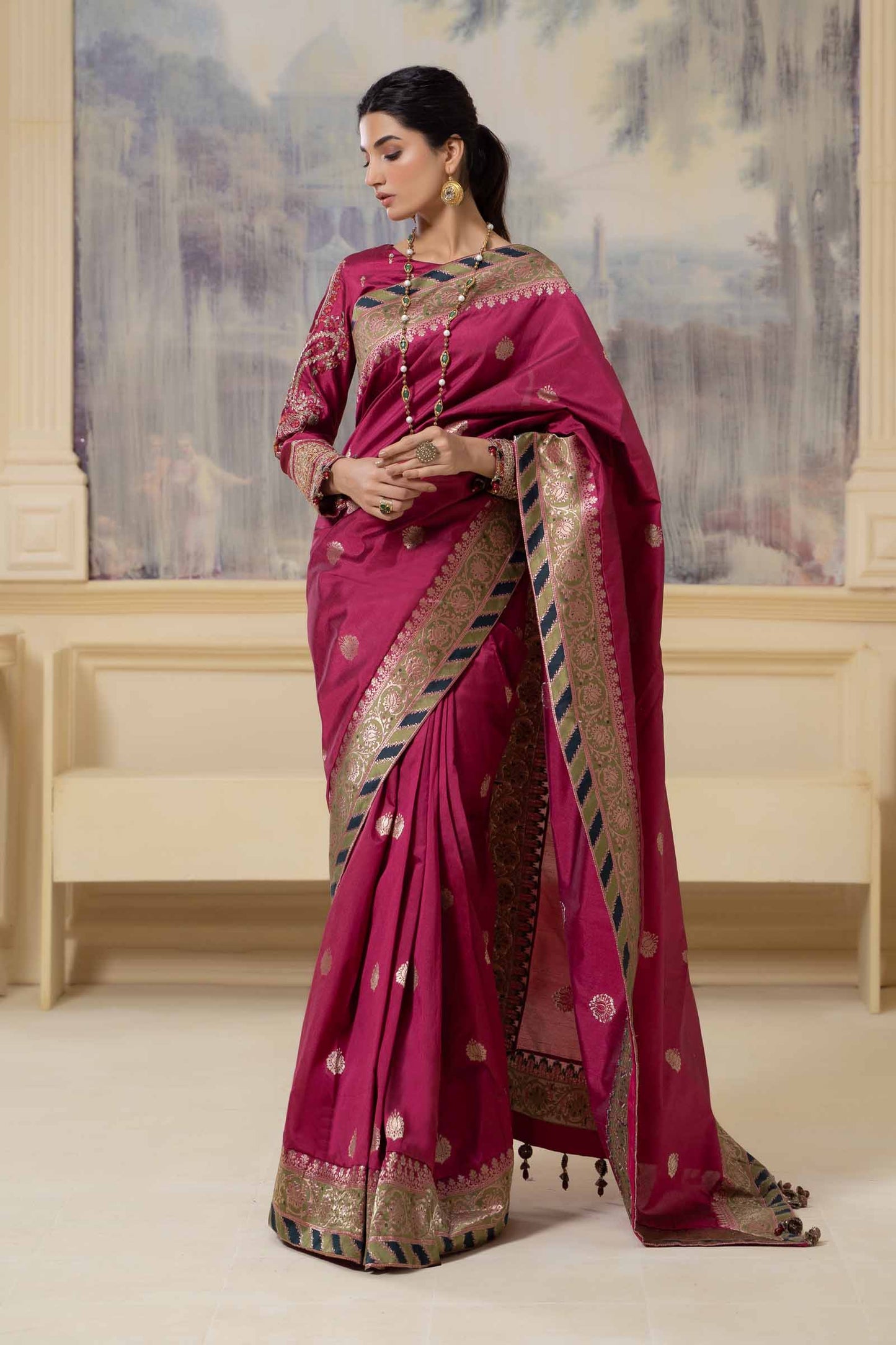 Saree Fusion Pink SF-W23-57
