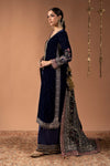 3 Piece Embroidered Velvet Suit