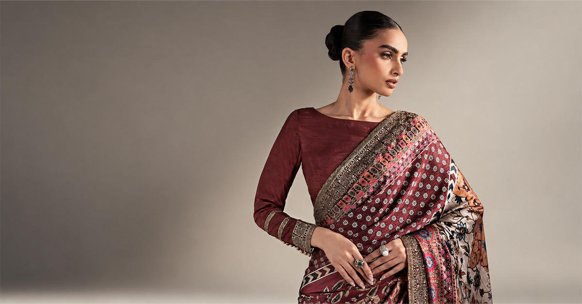 Embroidered Silk Saree