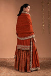 3 Piece Embroidered Bemberg Raw Silk Suit