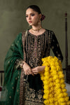 3 Piece Embroidered Velvet Suit