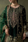 3 Piece Embroidered Velvet Suit