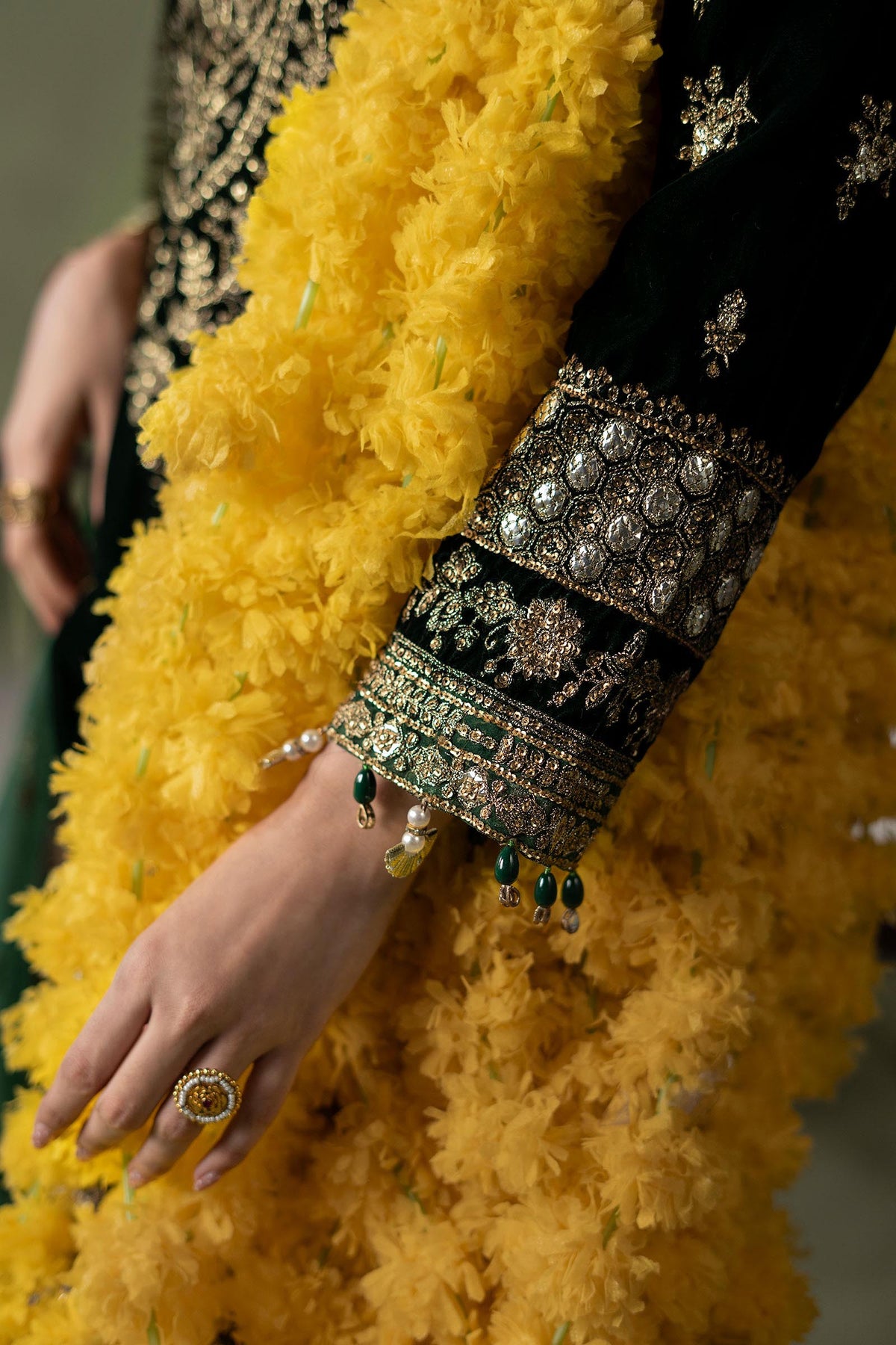 3 Piece Embroidered Velvet Suit