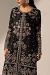 3 Piece Embroidered Tassel Silk Suit