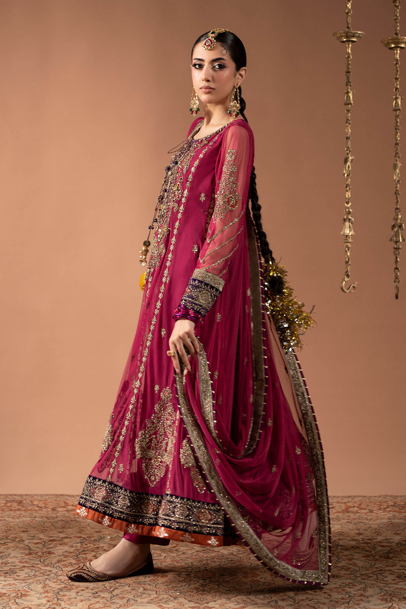 3 Piece Embroidered Net Suit