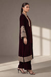 3 Piece Embroidered Velvet Suit