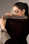 3 Piece Embroidered Velvet Suit