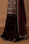 3 Piece Embroidered Velvet Suit
