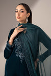 3 Piece Embroidered Velvet Suit